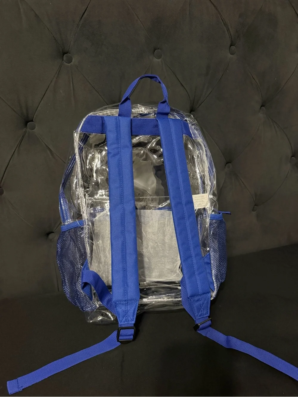 Clear Blue PVC Backpack